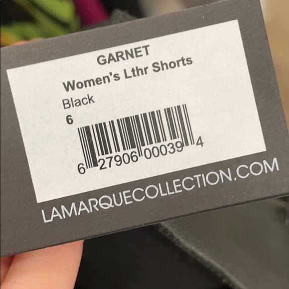 Lamarque Leather Shorts - Picture 3 of 5